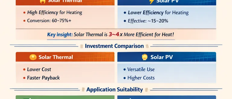 Solar Thermal vs Solar Photovoltaic for Industrial Process Heating: Efficiency and Investment Perspective